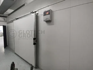 Sliding door installation for the Popco Ice Cream walk in freezer in Salt River