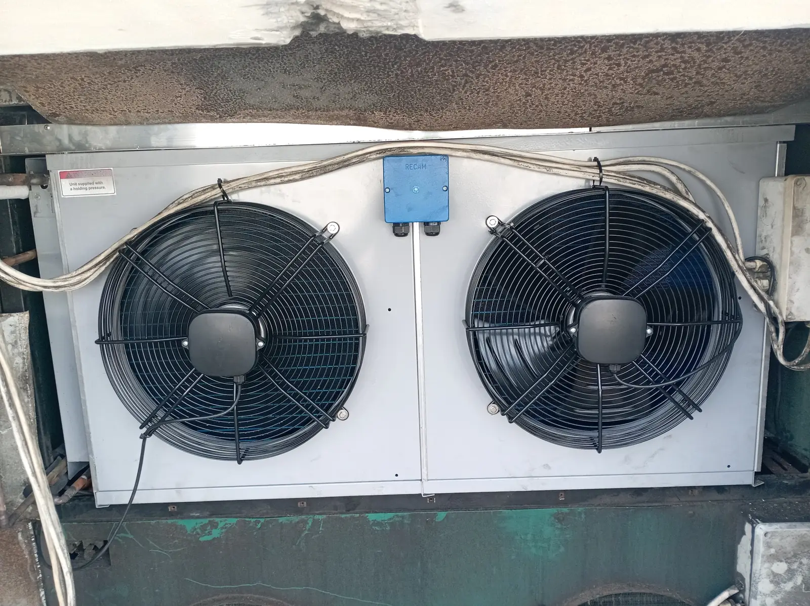 Completed condenser replacement project showing the new condenser at Combined Abalone Hermanus