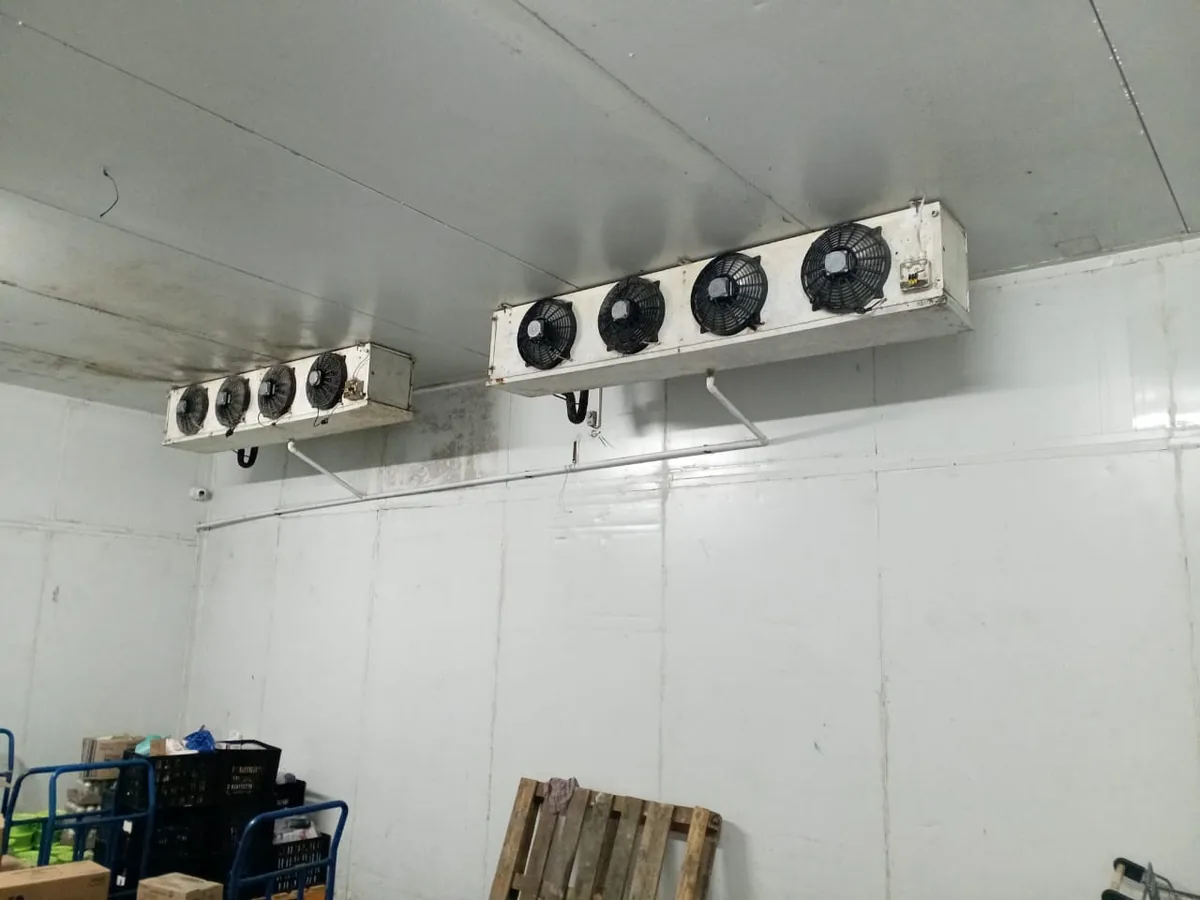Existing commercial cold room evaporators before the Food Directions freezer upgrade