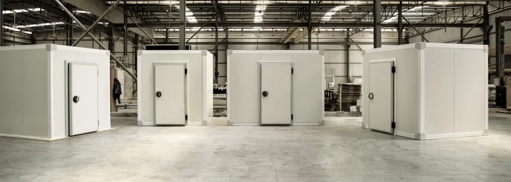 Commercial cold rooms & walk-in freezer installation with insulated panels and doors