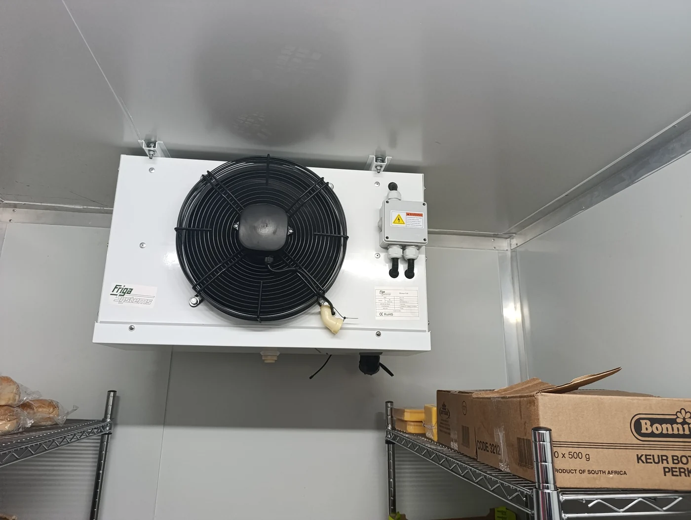 Cold room evaporator installed at Sable Square in Milnerton