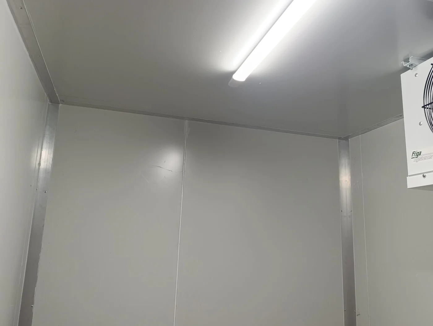 Interior lighting inside a newly installed cold room at Sable Square in Milnerton