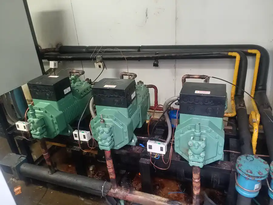 Three Bitzer compressors installed during the Spar Wellington refrigeration upgrade